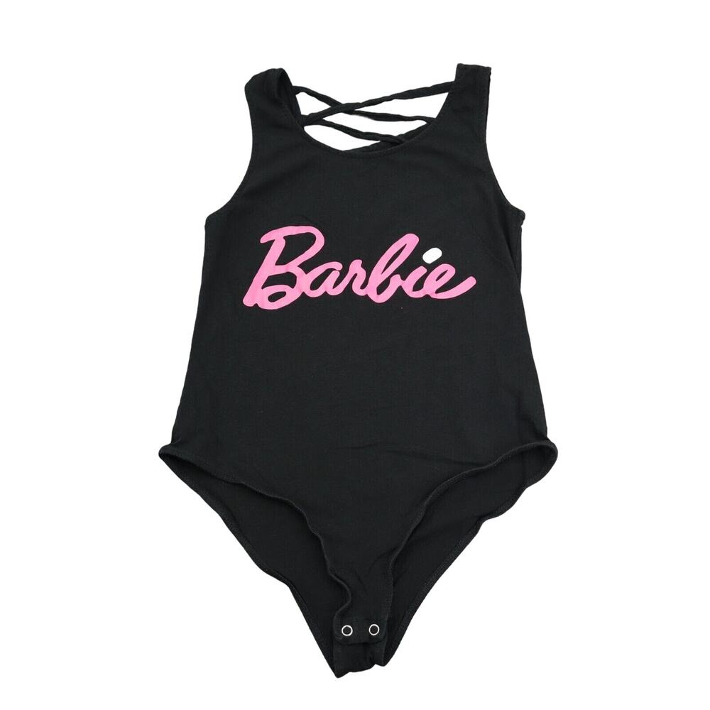 Heart and Hips Shirt Womens S Black Barbie Sleeveless Scoop Neck Body Suit